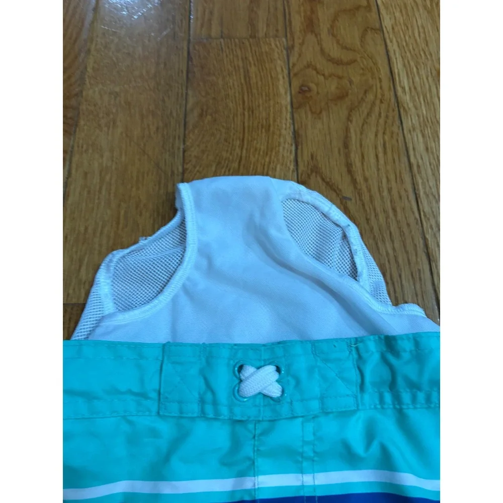 Cat & Jack‎ Boys 3T Rainbow Striped Swim Trunks Teal Blue Orange Board Shorts